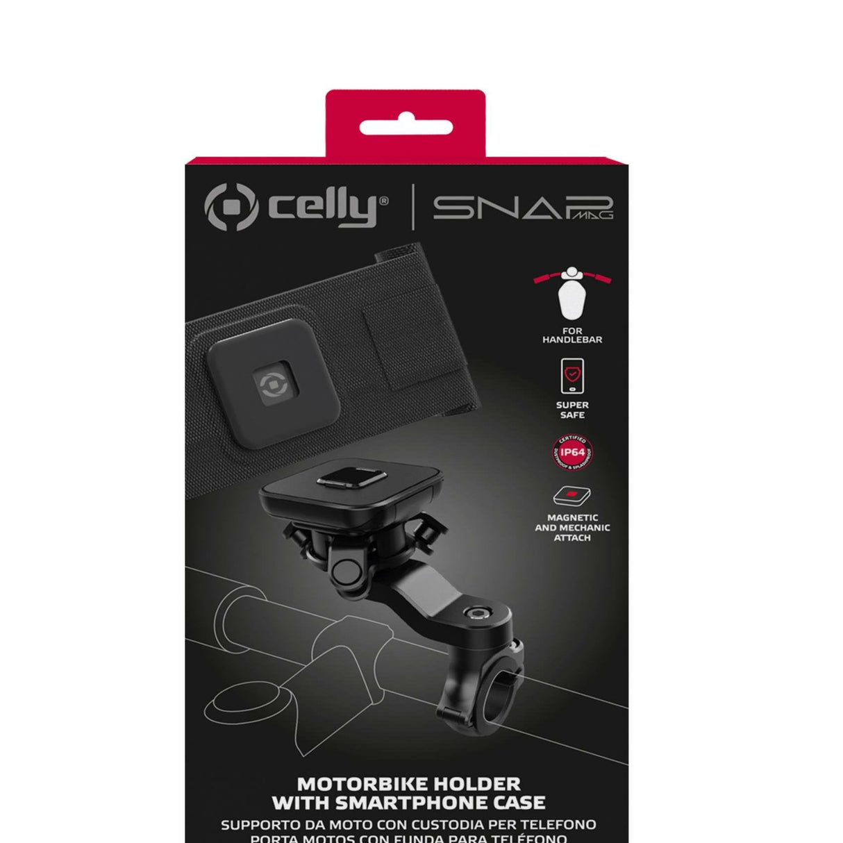 Soporte  Celly Snapmagflexbk  Martphone, Tablet/Umpc Negro