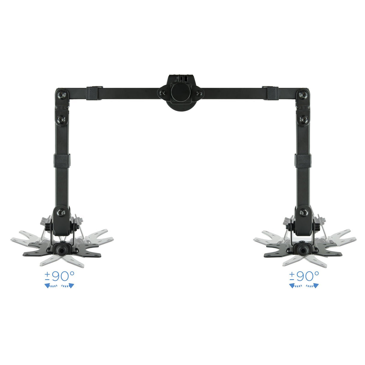 Tooq Soporte De Mesa Con Brazos Articulados Para 2 Monitores De 13"-32" - Giratorio E Inclinable - Gestion De Cables -