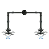 Tooq Soporte De Mesa Con Brazos Articulados Para 2 Monitores De 13"-32" - Giratorio E Inclinable - Gestion De Cables -