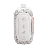 Jbl Go 5 Altavoz Bluetooth Ultraportátil Con Sonido Big Jbl Pro Y Graves Fuertes, Emparejamiento Airtouch, Diseño Impermeable Y Tiempo De Reproducción De 10 Horas, Color Blanco