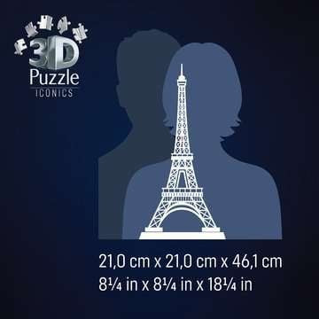 Ravensburger 3d Puzzle Iconics: Eiffel Tower - Con Luz 216 Partes 12008024