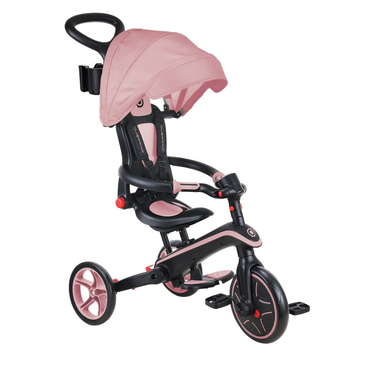 Globber Explorer Trike Plegable 4 En 1, Vehículo Infantil Rosa 732-210-2