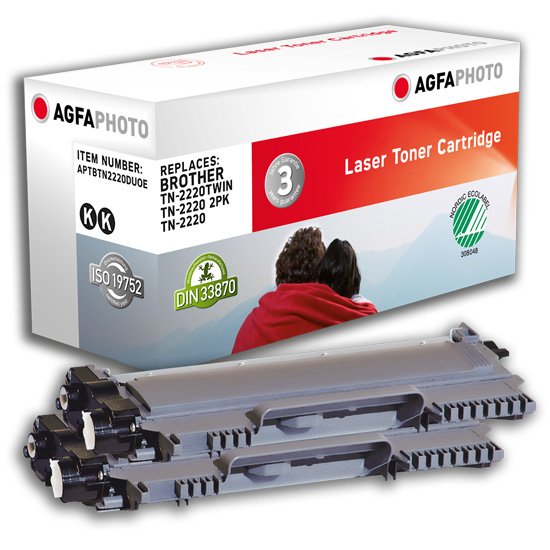 Agfaphoto Aptbtn2220duoe Cartucho De Tóner 2 Pieza(S) Compatible Negro