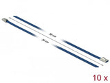 Delock Edelstahlcablebinder L 300 X B 4,6 Mm Blau 10 Stück