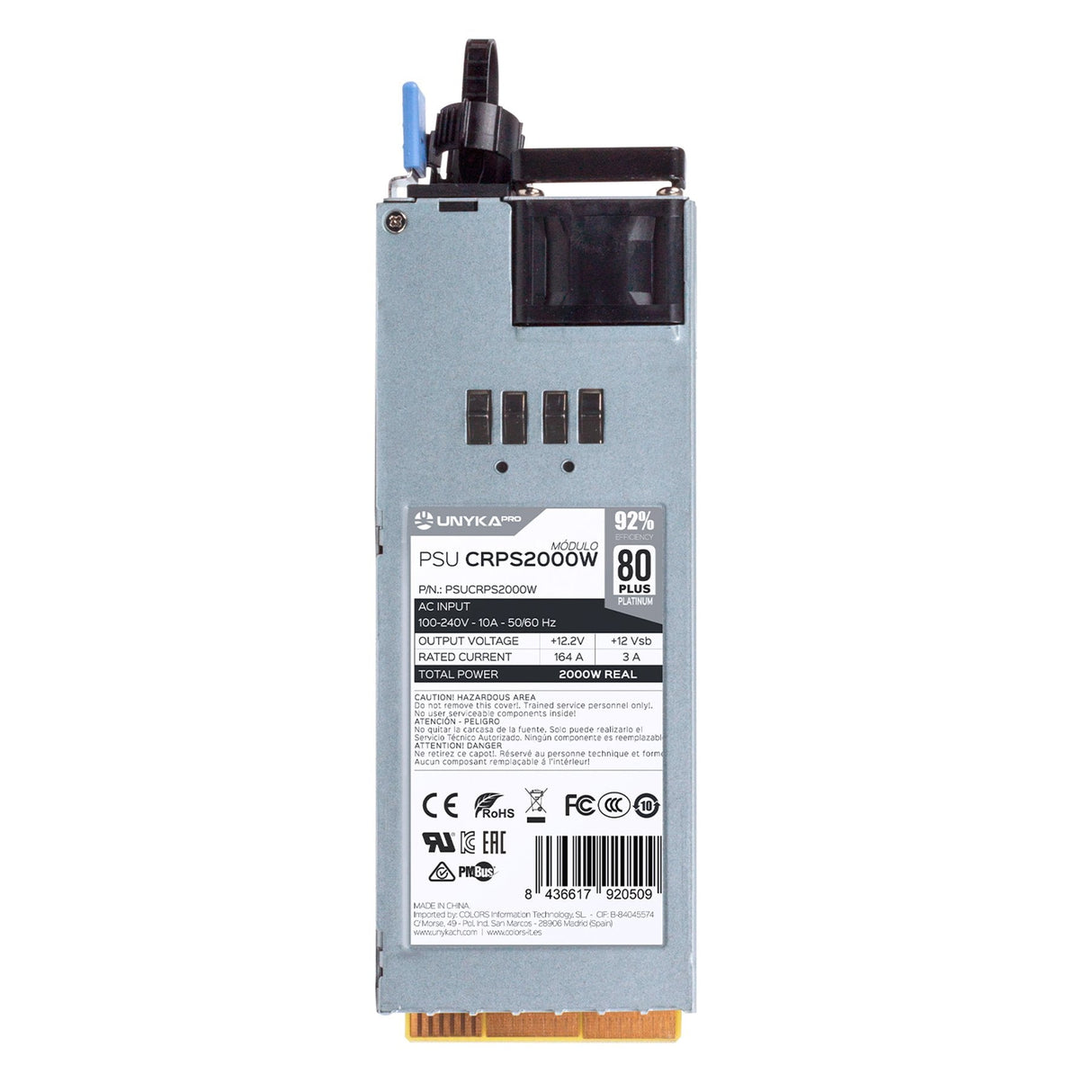 Unykach Crps 2000wr 80 Plus Platinum Fuente De Alimentacion Redundante 2000w