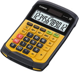Casio Calculadora De Sobremesa Amarillo Y Negro 12 Dígitos Resistente Al Agua Y Al Polvo Wm-320mt