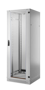 19" Netzwerkschrank-Set Pro 42he, 800x1000 Mm, Ral7035, 4f. Lfter, Netzltg. +Sockel