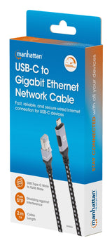 EAN 0766623394826 - Manhattan 394826 cambiador de género para cable RJ-45 USB-C Negro, Plata imagen 10