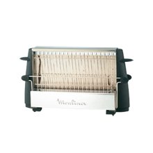 Tostador De Pan Moulinex Multipan 760w Hasta 4 Rebanadas De Pan Asas Toque Frío Color Negro