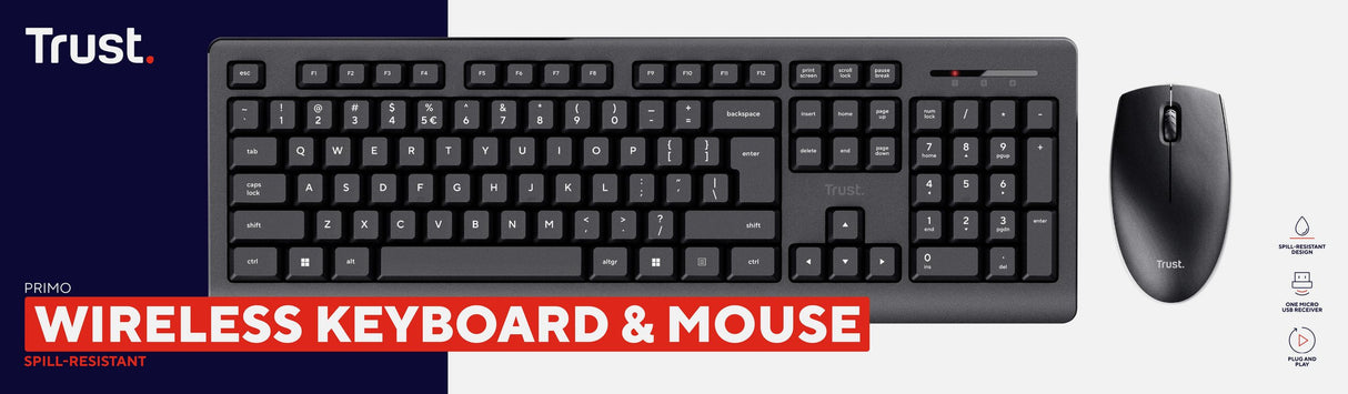 Trust Primo Wireless Desktopset De