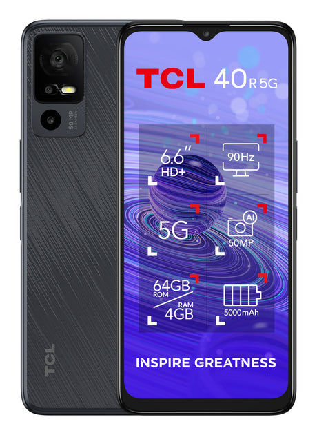 EAN 8033779065859 - TIM TCL 40R 5G 16,8 cm (6.6") Ranura híbrida Dual SIM Android 12 USB Tipo C 4 GB 128 GB 5000 mAh Negro imagen 11