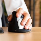 Ratón R-Go He Ergonómico Izquierdo Inalámbrico Grande Negro / Plateado