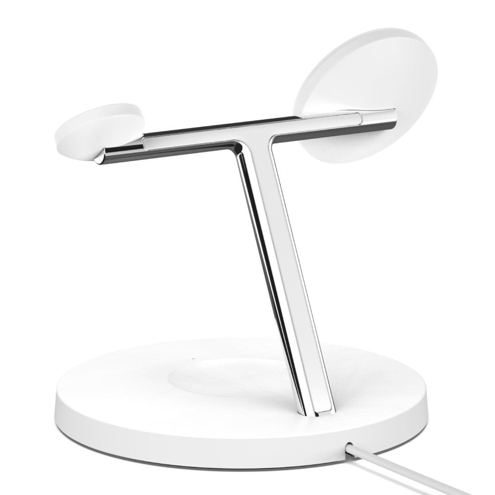 Belkin Boost Charge Pro Base De Carga Inalmbrica Con Magsafe + Adaptador De Corriente Ca 15 Vatios Fast Charge Blanco Para Apple Airpods, Airpods Pro, Iphone 12, 13, Watch Series 4, Series 5, Series 6, Series 7