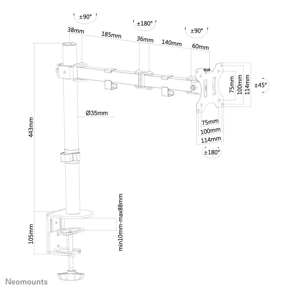 Newstar Soporte De Escritorio Para Monitor