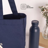 Milan Serie 1918 Tote Bag Bolsa De Tela - Tamaño  50x38x41cm - Asa Larga 27cm - Tejido 'Ripstop' - Color Azul Oscuro
