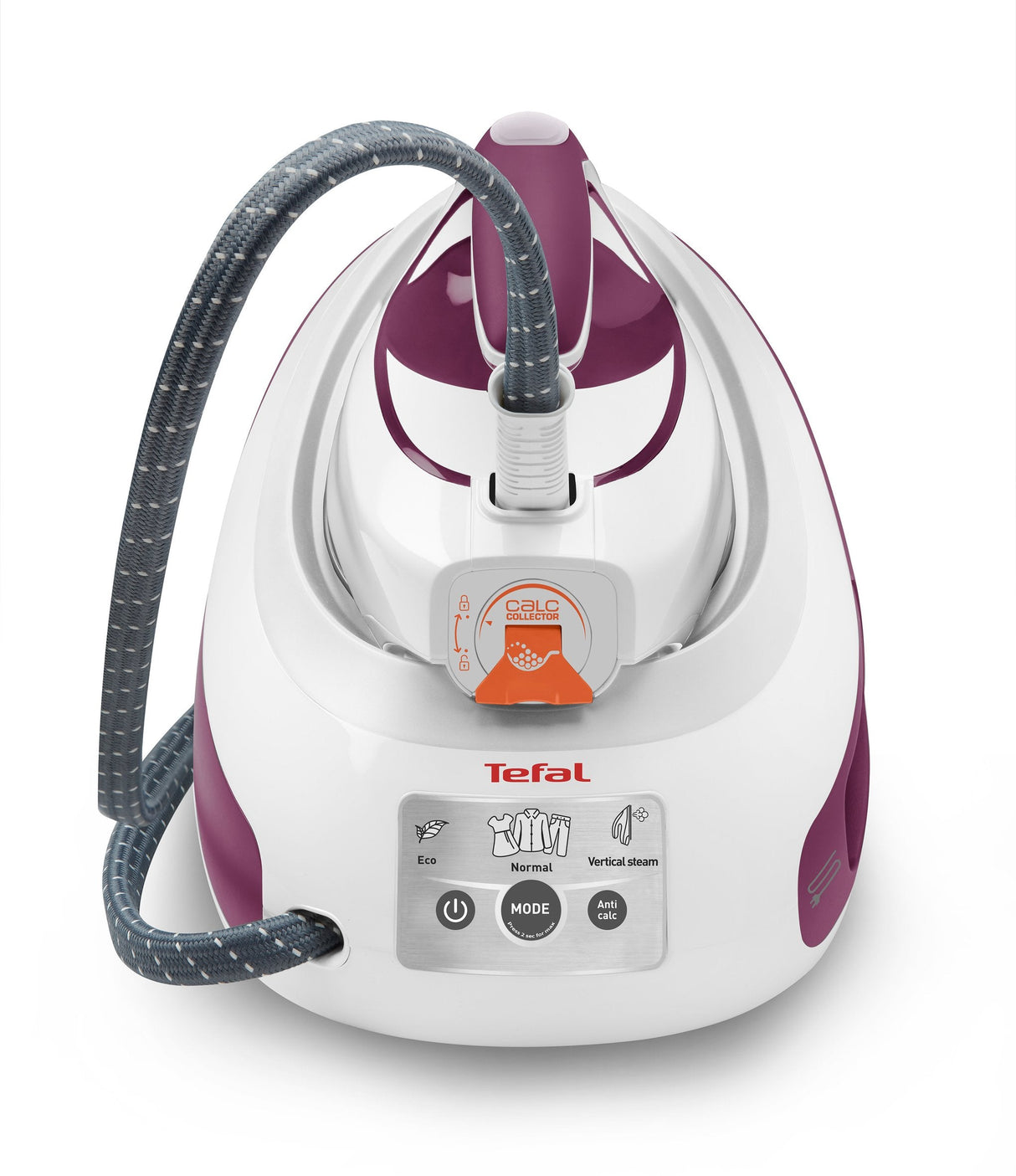 Tefal Express Anti-Calc Sv8054 Estación Plancha Al Vapor 2800 W 1,8 L Suela De Durilium Púrpura, Blanco