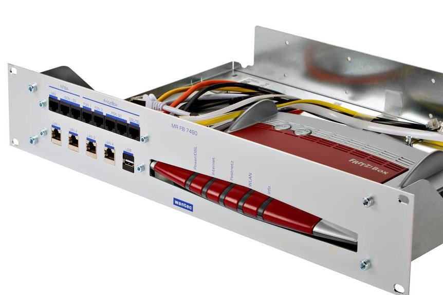 Soporte De Montaje Wantec 19 "Para Fritzbox 73 .. Y 74 ..
