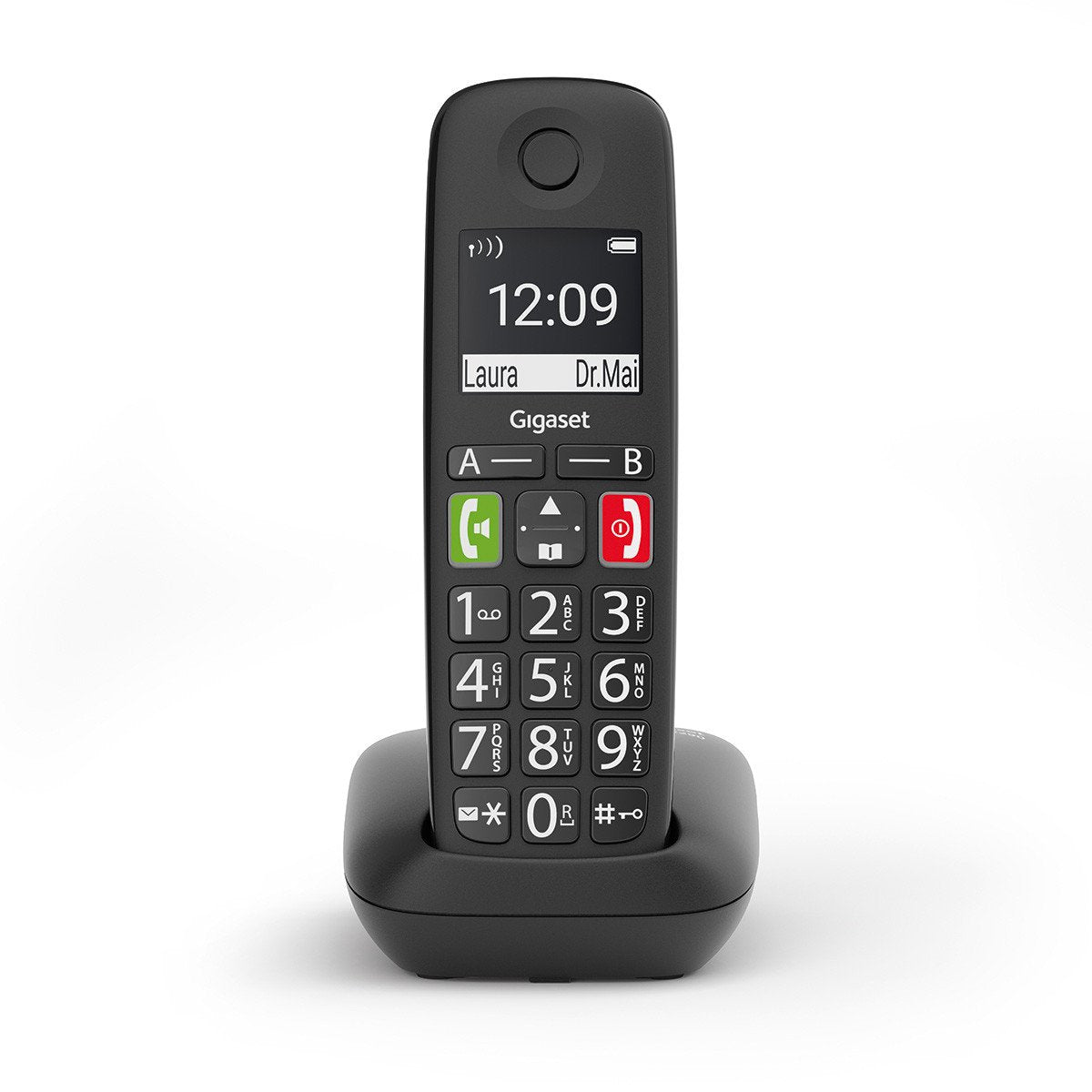 Teléfono Gigaset E290a Dect/Analógico Identificador De Llamadas Negro