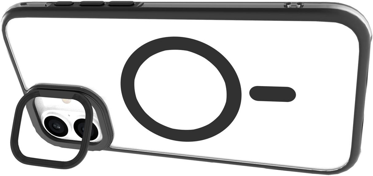 Infinite Helsinki Iphone 16  Black Magnetic Stand Cover.