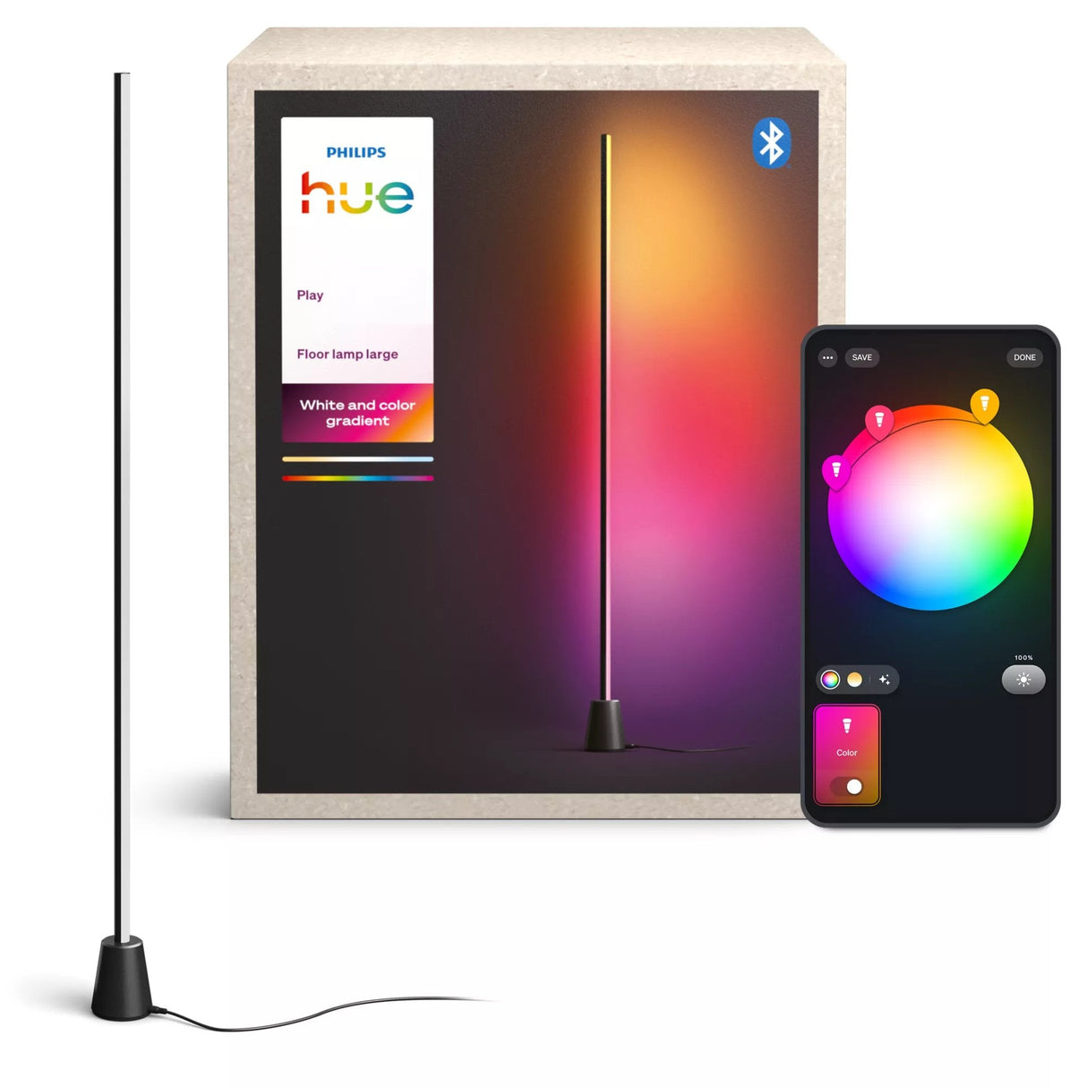 Philips Hue Gradient Play Floor Large Stehleuchte Schw.