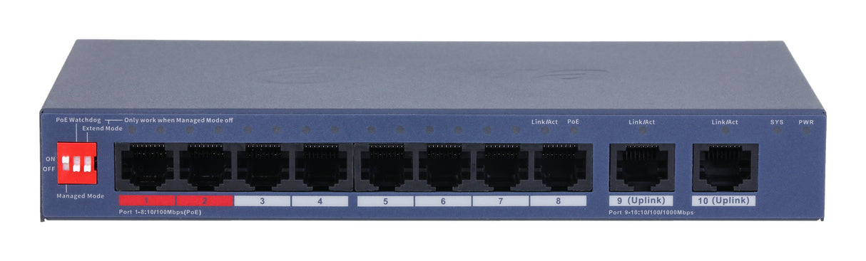 EAN 6937552421431 - Dahua Technology CS4010-8ET2GT-110 switch Gestionado L2 Gigabit Ethernet (10/100/1000) Energía sobre Ethe imagen 2