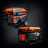Extralink Ex.30370 Motor-Generador 5000 W 25 L Gasolina Negro, Naranja