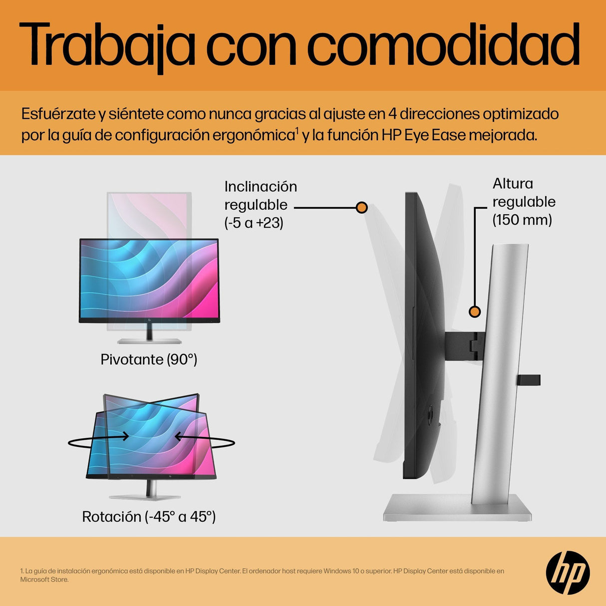 EAN 0196786300615 - HP E-Series E24 G5 FHD Monitor pantalla para PC 60,5 cm (23.8") 1920 x 1080 Pixeles Full HD LCD Plata, Ne imagen 11