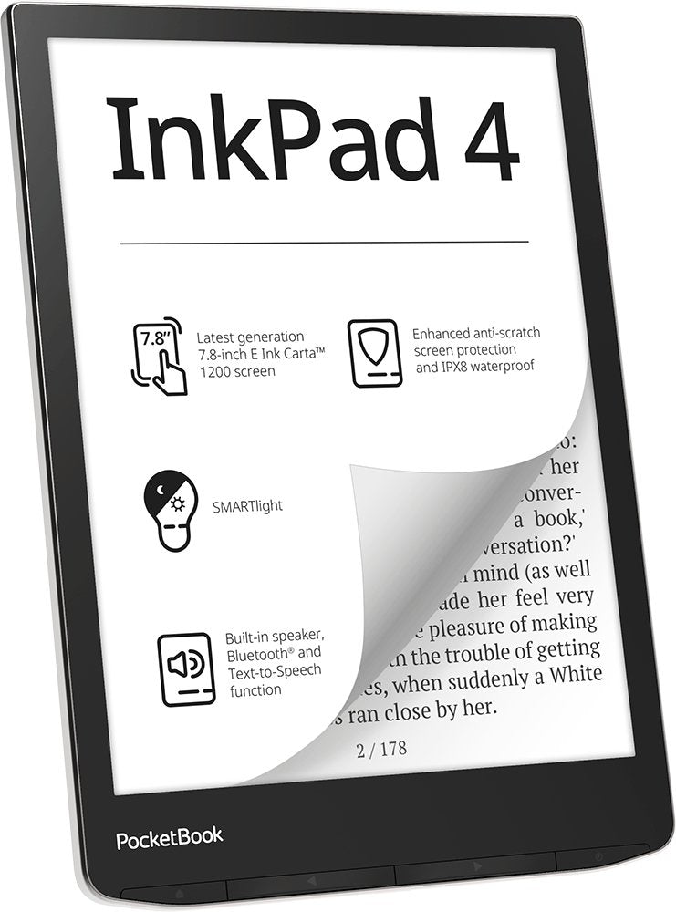 Libro Electronico Pocketbook Inkpad 4 Ereader 7.8" 32 Gb Stardust Silver