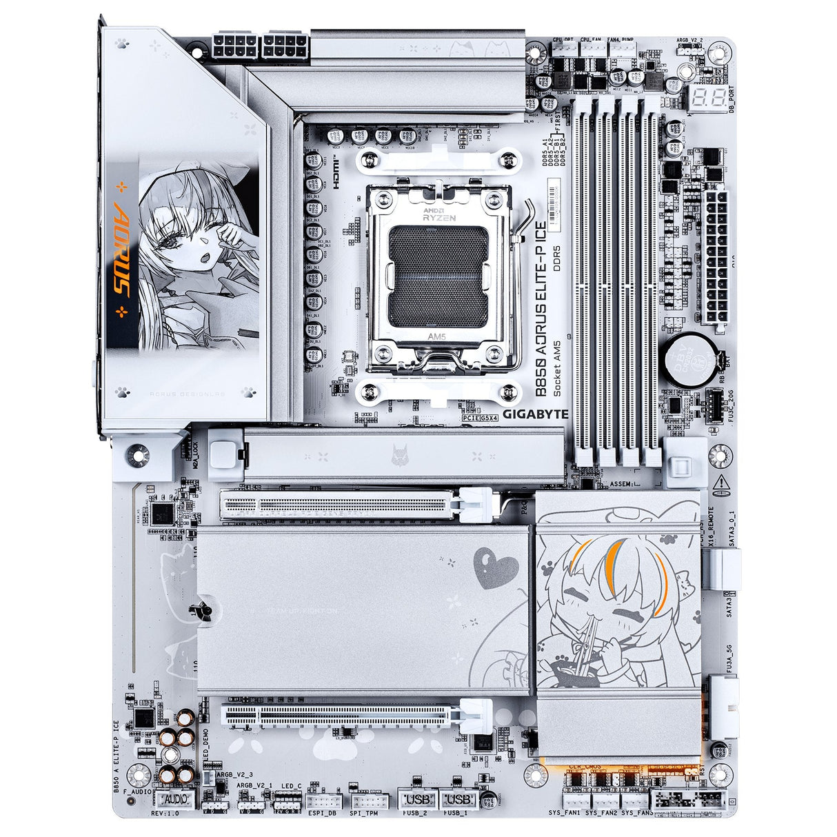 Gigabyte B850 Aorus Elite-P Ice Am5 4xddr5 Hdmi