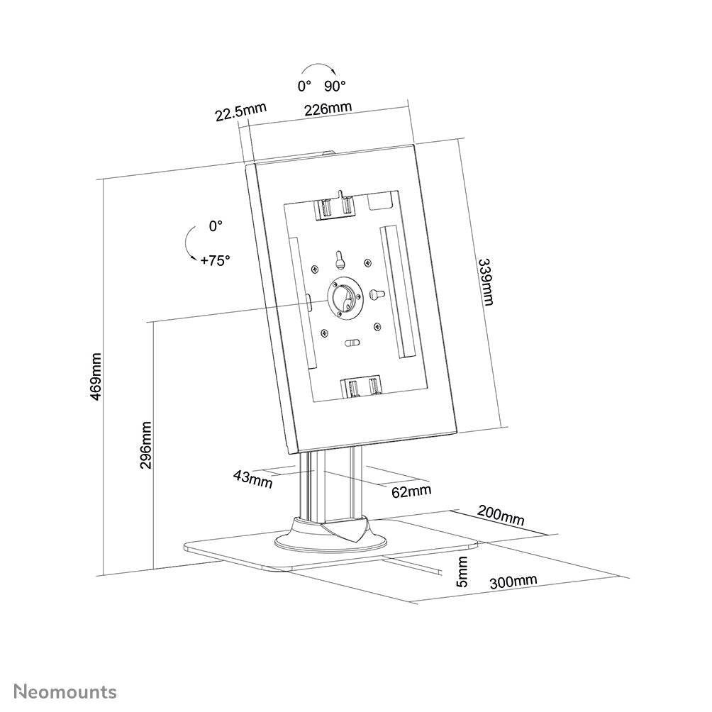 Neomounts By Newstar Tis Tablet 9.7"-11" Inclinable Blanco