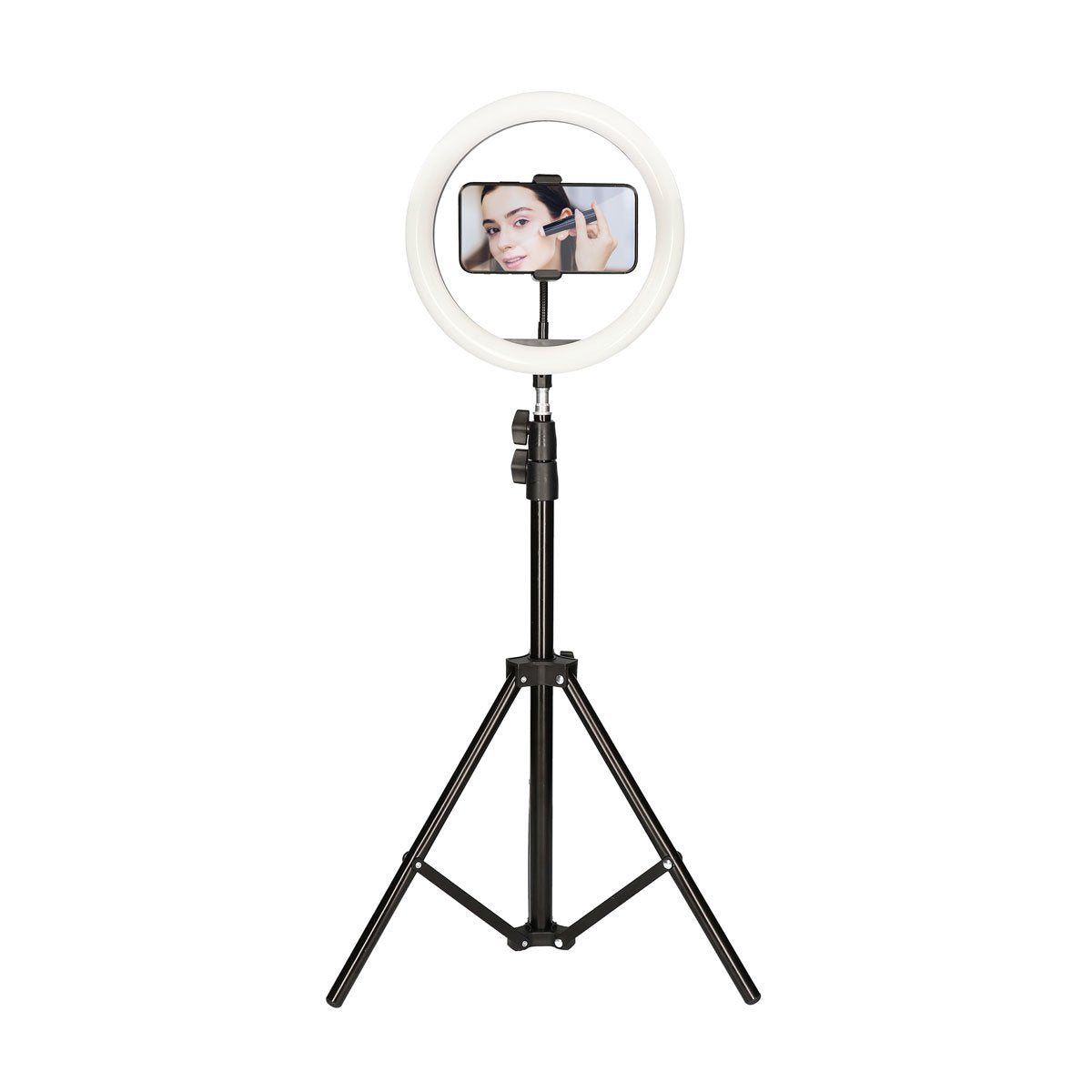 Kit Studio Live Max Ksix Anillo Led Con Trípode Suelo 1,60 Cm Para Smartphone