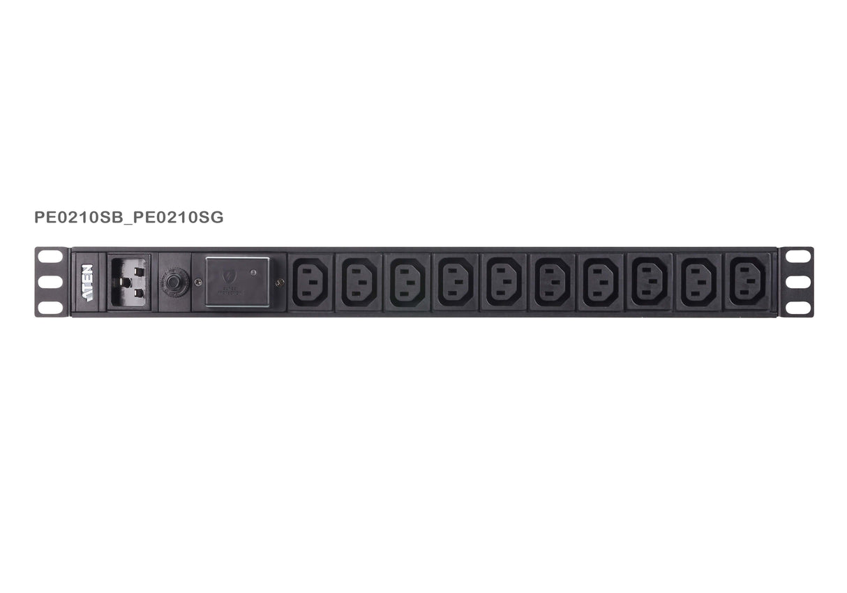 EAN 4719264648373 - ATEN PE0210SG-AT-G unidad de distribución de energía (PDU) 10 salidas AC 1U Negro imagen 3