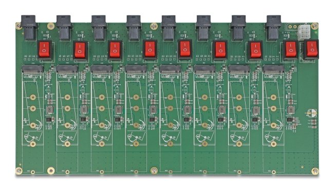 Delock M.2 Testboard Para 8 X M.2 Nvme Key M Ssd Con Sff-8643 Anschluss