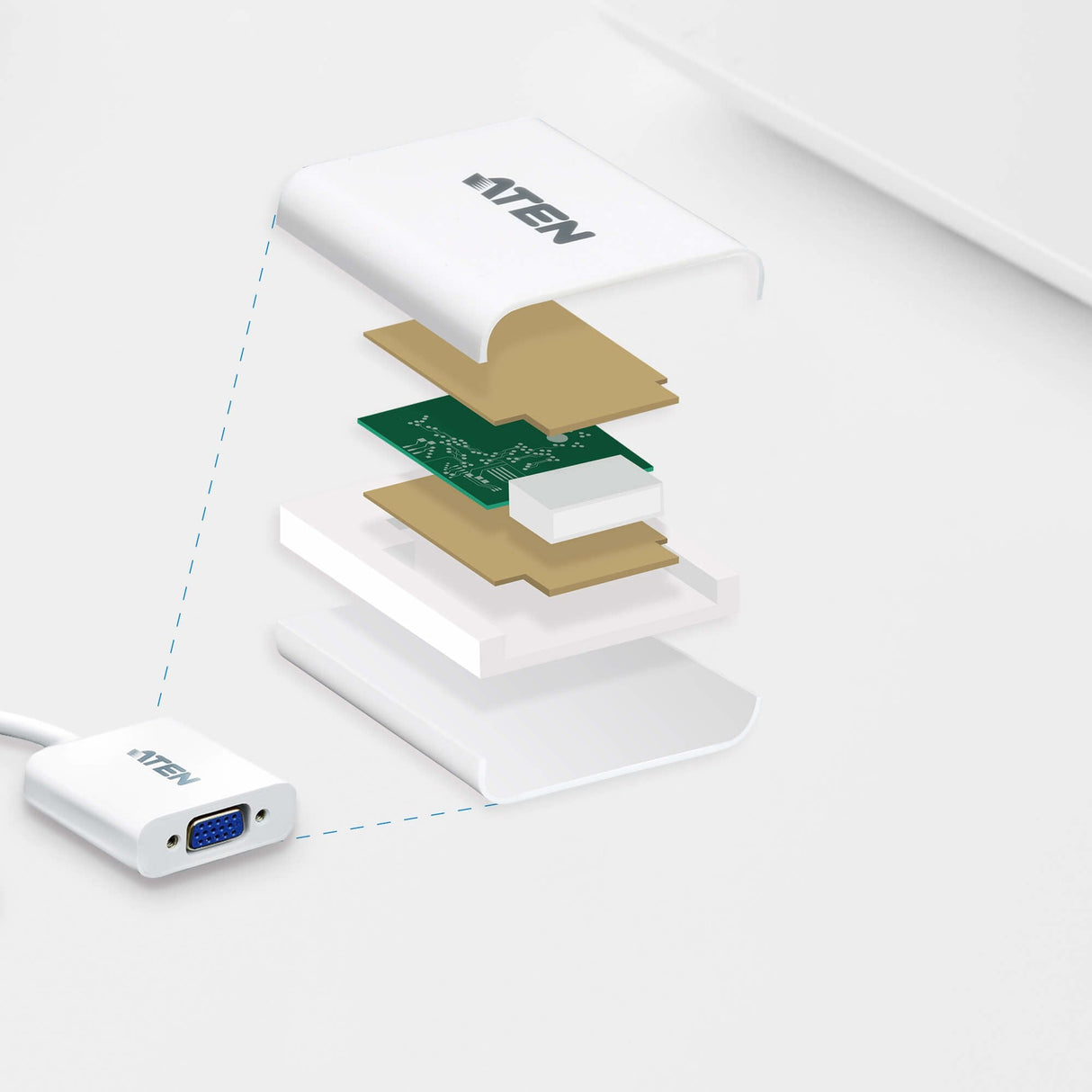 Adaptador Displayport A Vga Aten Vc925