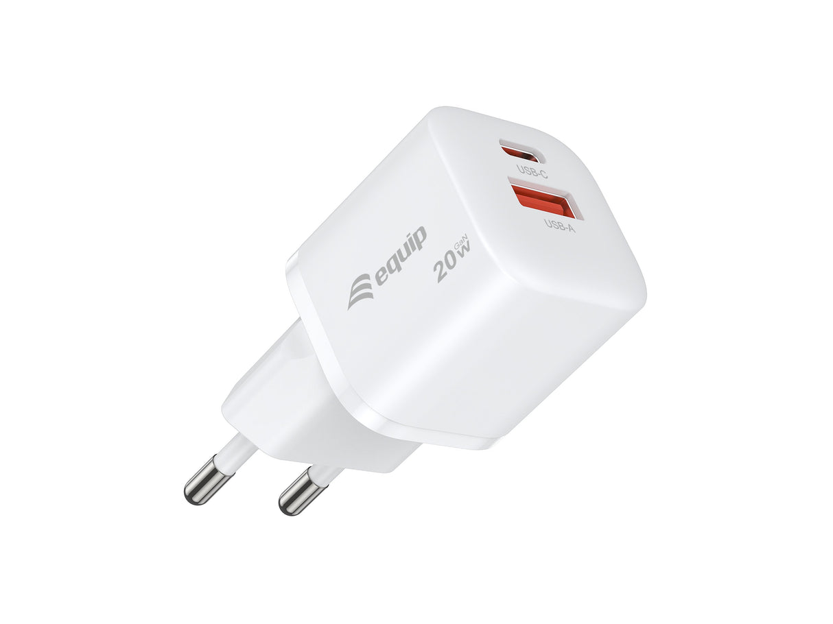 Equip Cargador 2port Usb-C Pd3.0/Usb-A Gan 20w Üss Ws