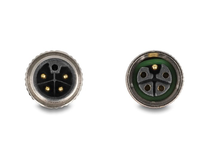Delock M12 Cable L-Kodiert 5 Pin Stecker Zu Buchse Pur Schleppkettentauglich 5 M Grau
