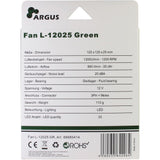 Inter-Tech L-12025 Carcasa Del Ordenador Ventilador 12 Cm Negro, Verde