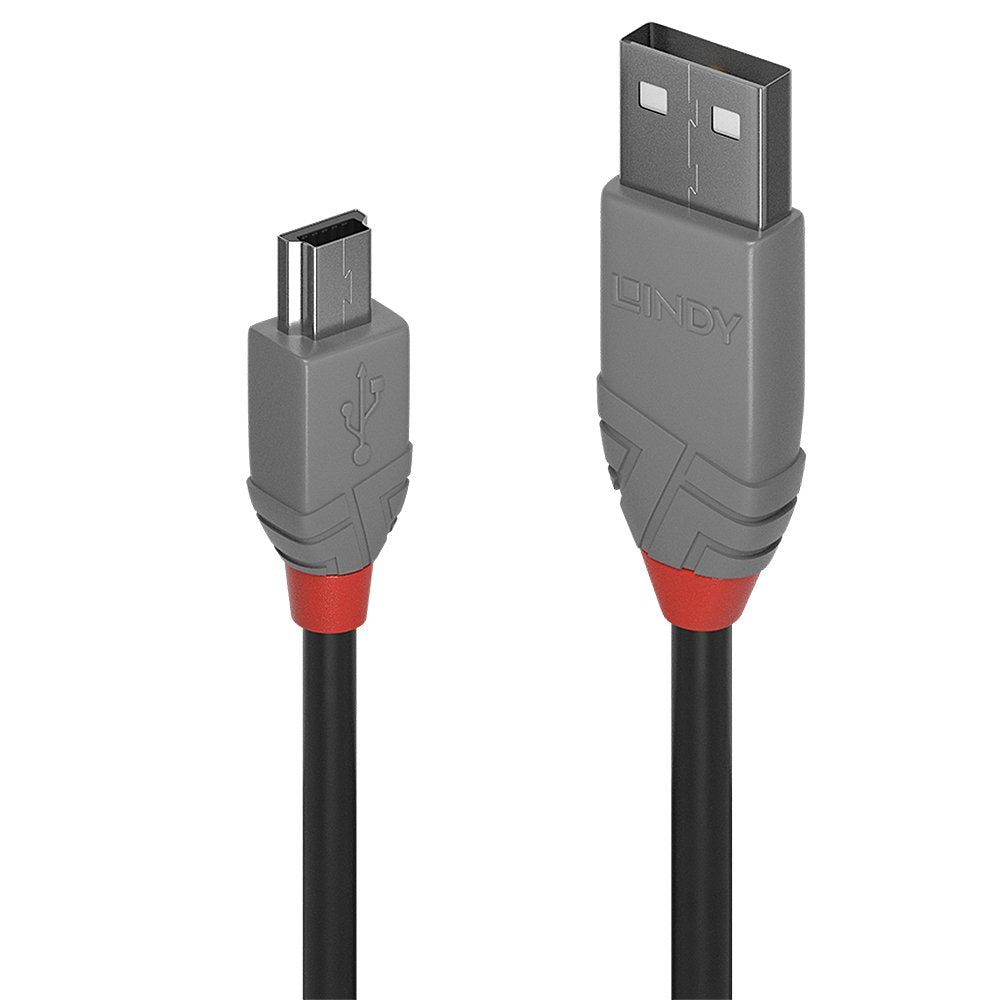 Lindy Usb 2.0 Cable Typ A/Mini-B Anthra Line M/M 3m