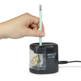 Rapesco® Elektrischer Anspitzer Negro Transparente