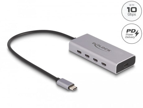 EAN 4043619642359 - DeLOCK 64235 hub de interfaz USB Tipo C 10000 Mbit/s Gris imagen 2