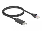 Delock Serielles Anschlusscable Mit Ftdi Chipsatz, Usb 2.0 Typ-A Stecker Zu Rs-232 Rj45 Stecker 1 M Schwarz
