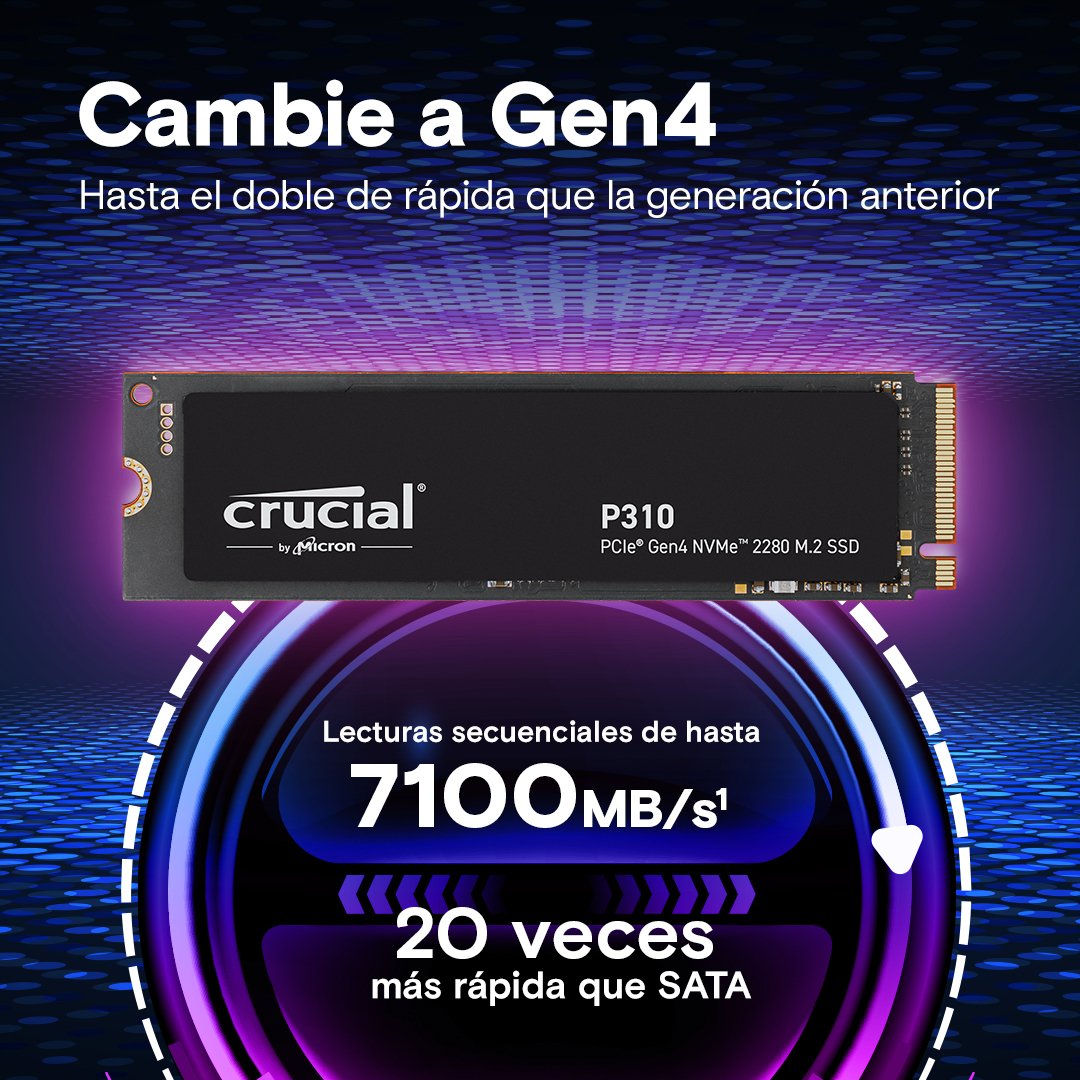 EAN 0649528942258 - Crucial P310 4 TB M.2 PCI Express 4.0 NVMe imagen 2