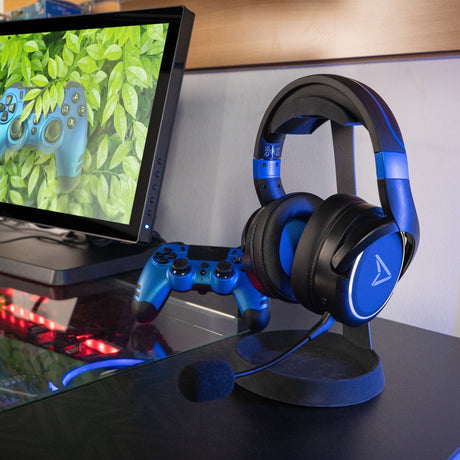 EAN 3760352735391 - Lexip Metaltech Auriculares Inalámbrico y alámbrico Diadema Juego Negro, Azul imagen 2