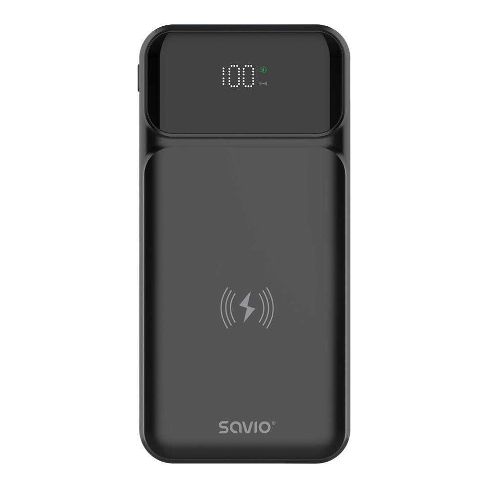 EAN 5901986049371 - Savio BA-09 batería externa Polímero de litio 37 mAh Cargador inalámbrico Negro imagen 1