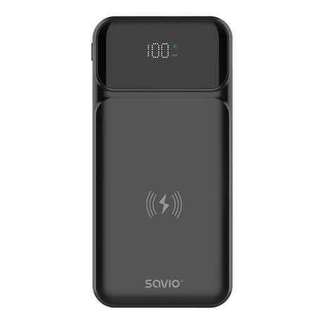 EAN 5901986049371 - Savio BA-09 batería externa Polímero de litio 37 mAh Cargador inalámbrico Negro imagen 1