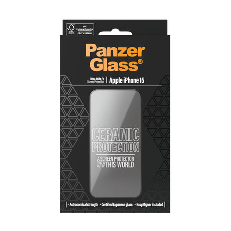 EAN 5711724028373 - PanzerGlass ® Ceramic Protection for iPhone 15 | Ultra-Wide Fit w. EasyAligner Protector de pantalla Appl imagen 3