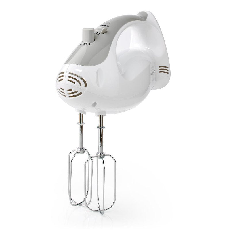 Nedis Batidora Mezcladora  200 W  5 Ajustes De Velocidad  Funcion Turbo   Blanco / Gris