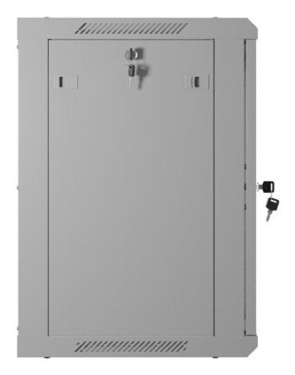 Lanberg Wall Mount Cabinet 19" 12u 600x450 Mesh Doora Grey Flat Pack