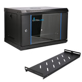 Extralink Lite 6u 530x400 Wall-Mounted Rackmount Cabinet Negro With Shelf