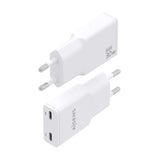 Aisens Cargador Gan Ultra Delgado 30w, 2xusb-C Pd3.0 Qc4.0, Blanco